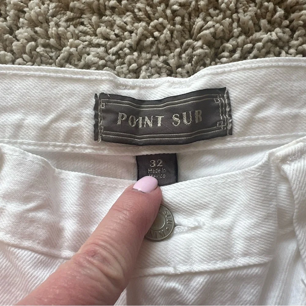 NWT J. Crew Point Sur White Denim Jeans Women’s Size 32 Shoreditch Strai…